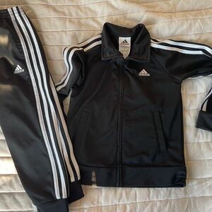 Adidas Black and White Tracksuit Set
